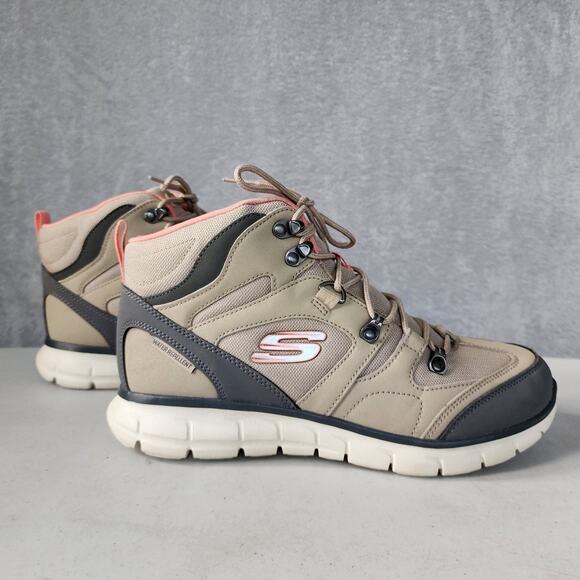 Skechers Beige and Charcoal Ankle Boots - Picture 1 of 13